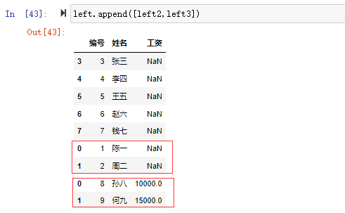 追加合并多个数据集