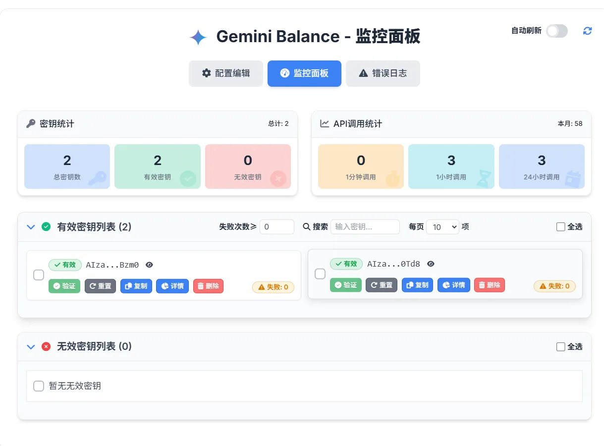 监控Gemini API Key的调用情况