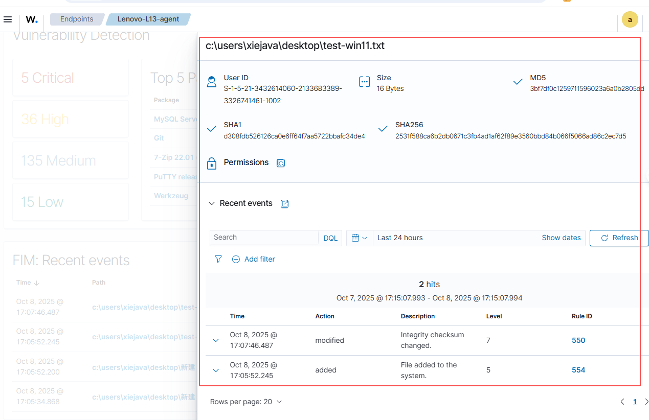 win11的FIM告警详情