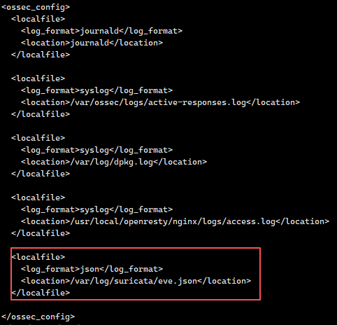 配置wazuh接受suricata数据