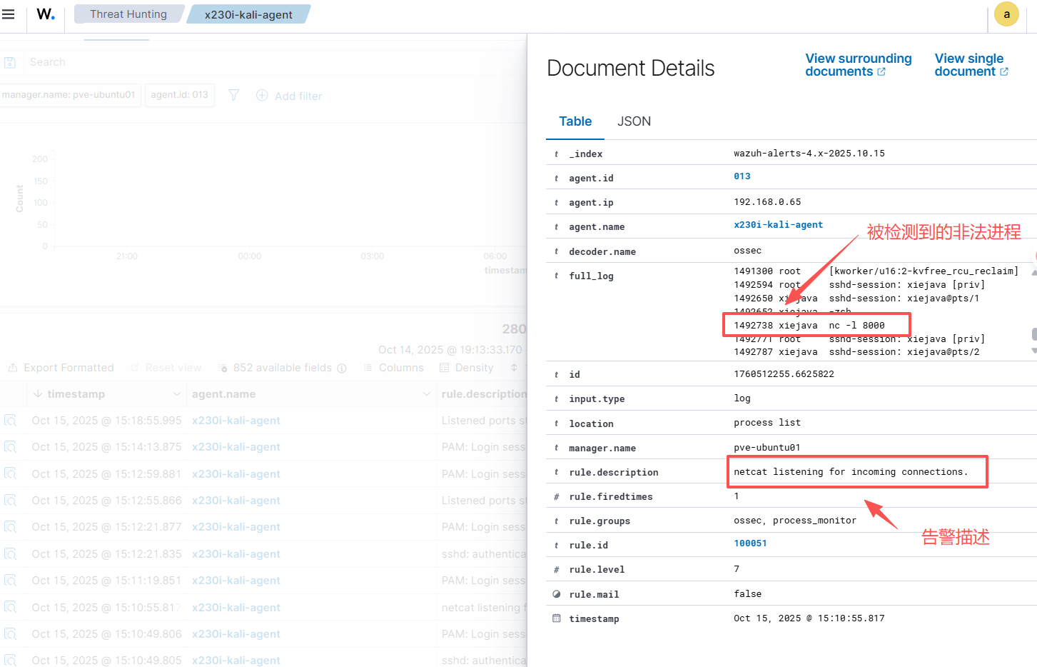 非法可疑进程检测告警详情